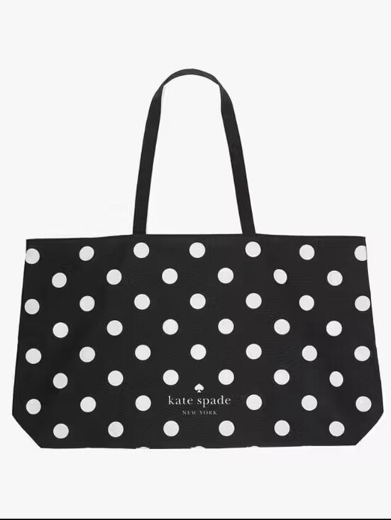 kate spade Handbags - Kate Spade Black and White Polka Dot Tote Bag NWOT